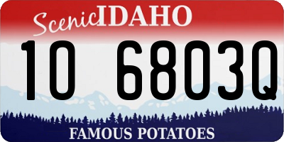 ID license plate 1O6803Q