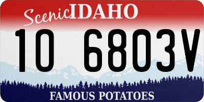 ID license plate 1O6803V