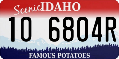 ID license plate 1O6804R