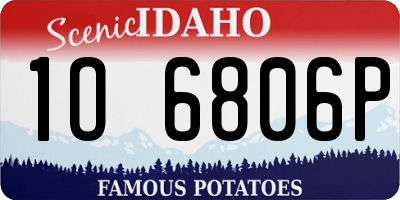 ID license plate 1O6806P