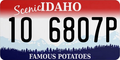 ID license plate 1O6807P
