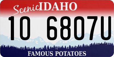 ID license plate 1O6807U
