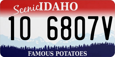 ID license plate 1O6807V