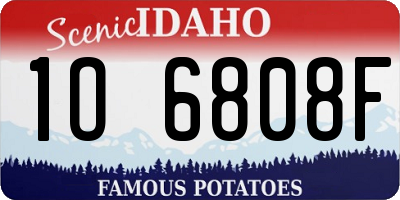 ID license plate 1O6808F