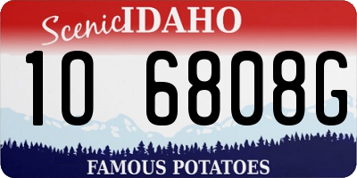 ID license plate 1O6808G