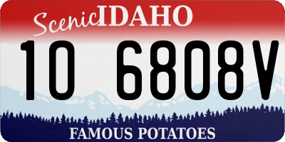 ID license plate 1O6808V