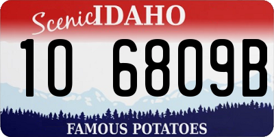 ID license plate 1O6809B