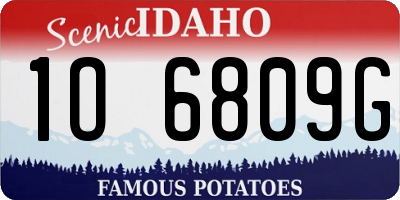 ID license plate 1O6809G