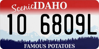 ID license plate 1O6809L