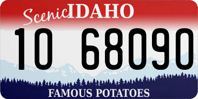 ID license plate 1O6809O