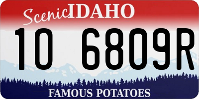 ID license plate 1O6809R