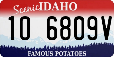 ID license plate 1O6809V