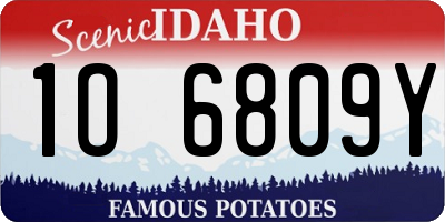 ID license plate 1O6809Y