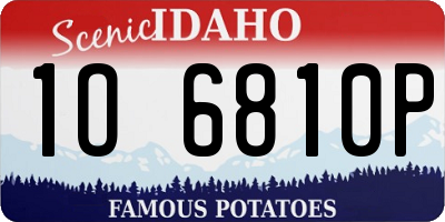 ID license plate 1O6810P