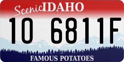 ID license plate 1O6811F