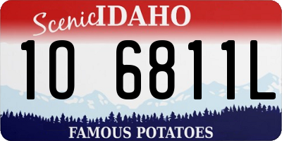 ID license plate 1O6811L