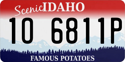 ID license plate 1O6811P