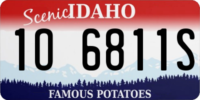 ID license plate 1O6811S