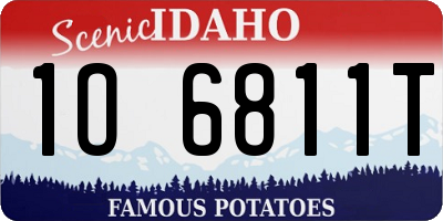 ID license plate 1O6811T