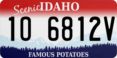 ID license plate 1O6812V
