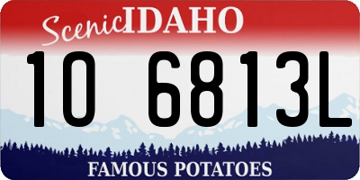 ID license plate 1O6813L
