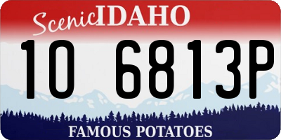 ID license plate 1O6813P