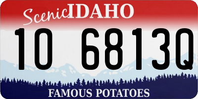 ID license plate 1O6813Q