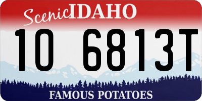 ID license plate 1O6813T