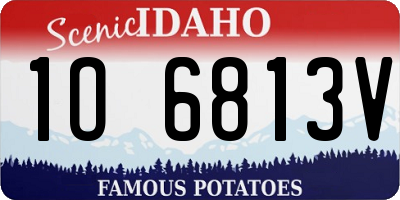 ID license plate 1O6813V