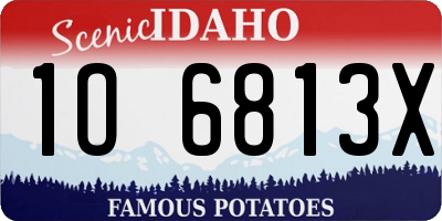 ID license plate 1O6813X