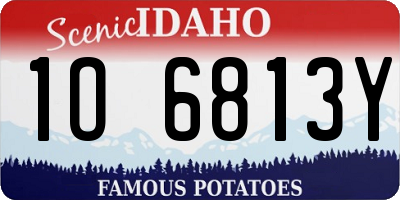 ID license plate 1O6813Y