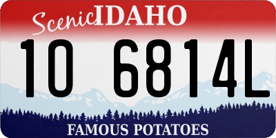 ID license plate 1O6814L