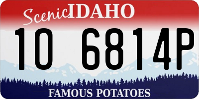 ID license plate 1O6814P