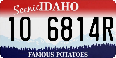 ID license plate 1O6814R