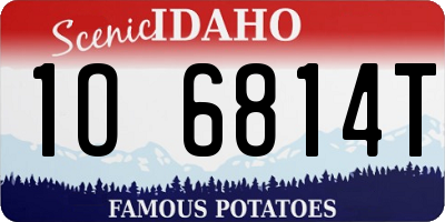 ID license plate 1O6814T