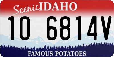ID license plate 1O6814V