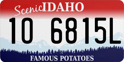 ID license plate 1O6815L