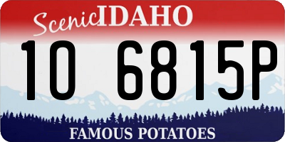 ID license plate 1O6815P