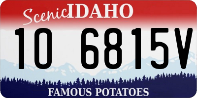 ID license plate 1O6815V