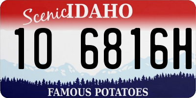 ID license plate 1O6816H