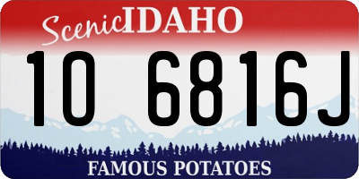 ID license plate 1O6816J