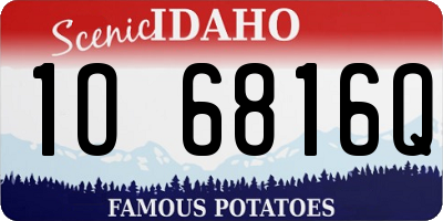 ID license plate 1O6816Q