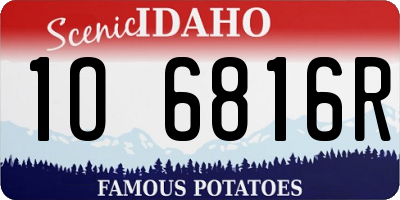 ID license plate 1O6816R