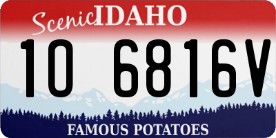 ID license plate 1O6816V