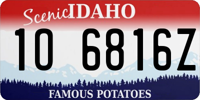 ID license plate 1O6816Z
