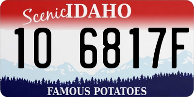 ID license plate 1O6817F