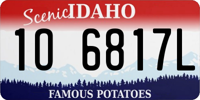 ID license plate 1O6817L