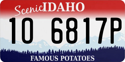 ID license plate 1O6817P
