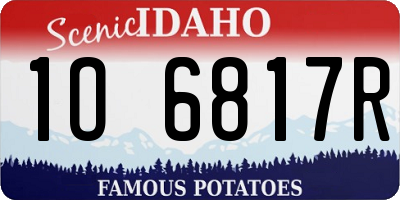 ID license plate 1O6817R