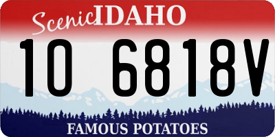 ID license plate 1O6818V